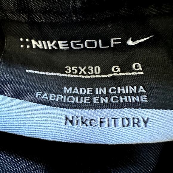 Nike Golf Fit Dry PantsTech Straight Leg Relaxed Ankle Athletic Black 35x30 - Picture 2 of 6